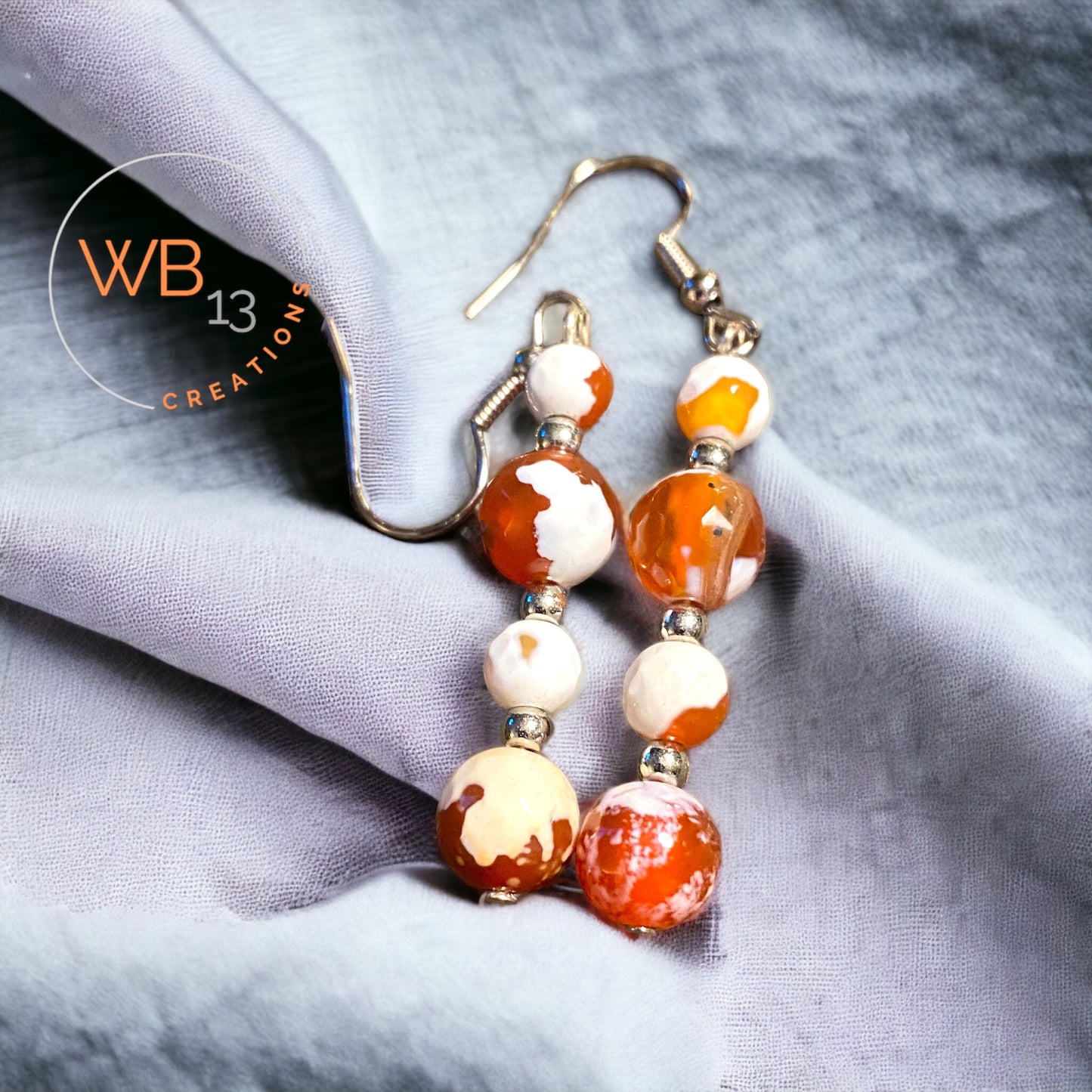 Brown and White dangle Ball