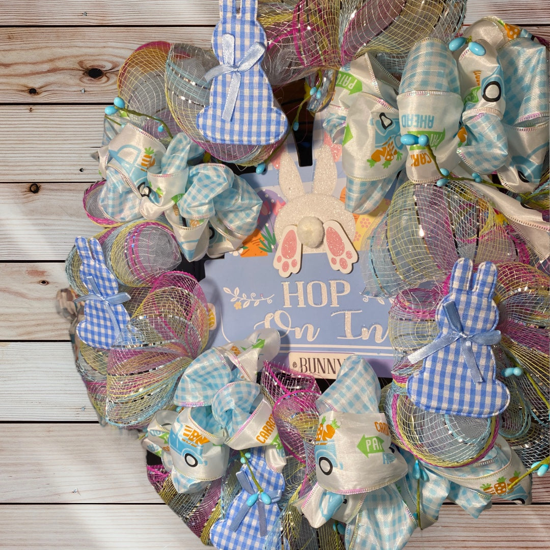 Hop On In wreath